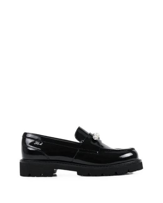 Karl Lagerfeld Black Chunky-Sole Loafers