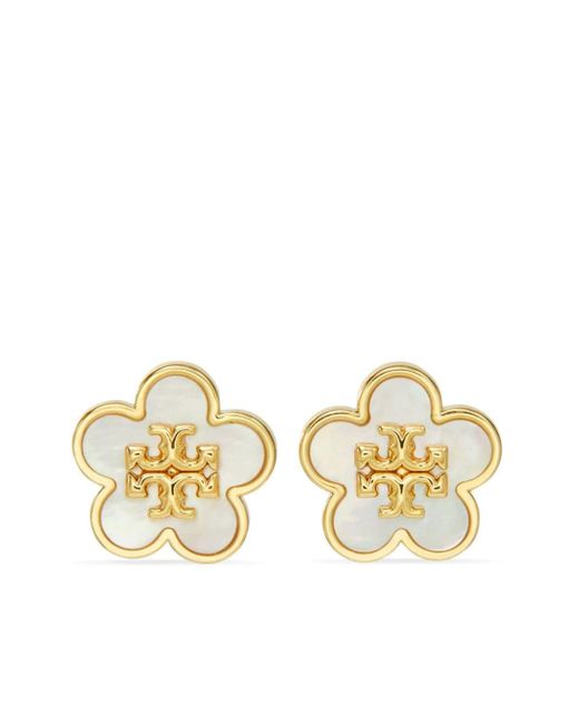 Tory Burch Metallic Kira Flower Gold-plated Stud Earrings