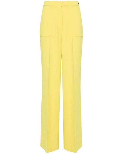 Pantalon ample en crêpe Elisabetta Franchi en coloris Yellow