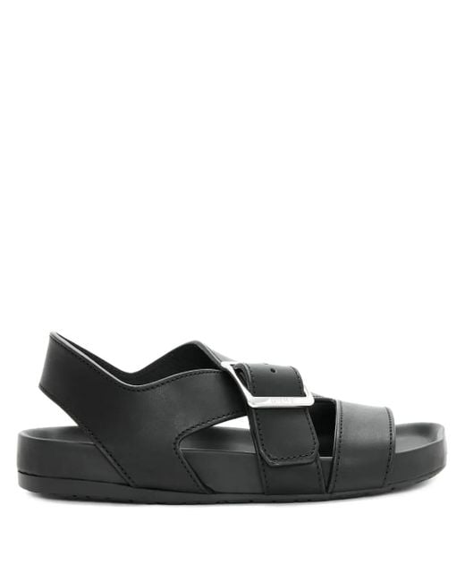 Loewe Black Buckle-Strap Flat Sandals