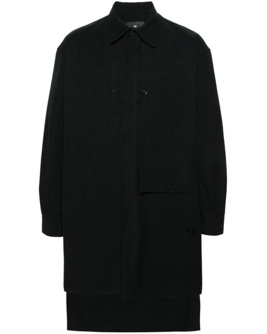 Y-3 Black Workwear Cotton Shirt Jacket