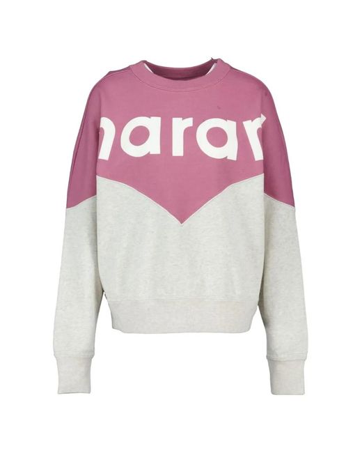 Isabel Marant Pink Houston Logo-Print Sweatshirt