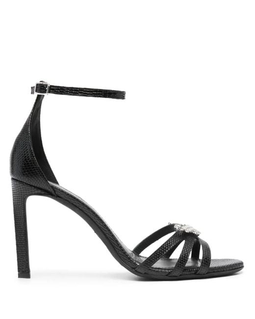 Zadig & Voltaire Black Amee Wing Court 90Mm Leather Sandals