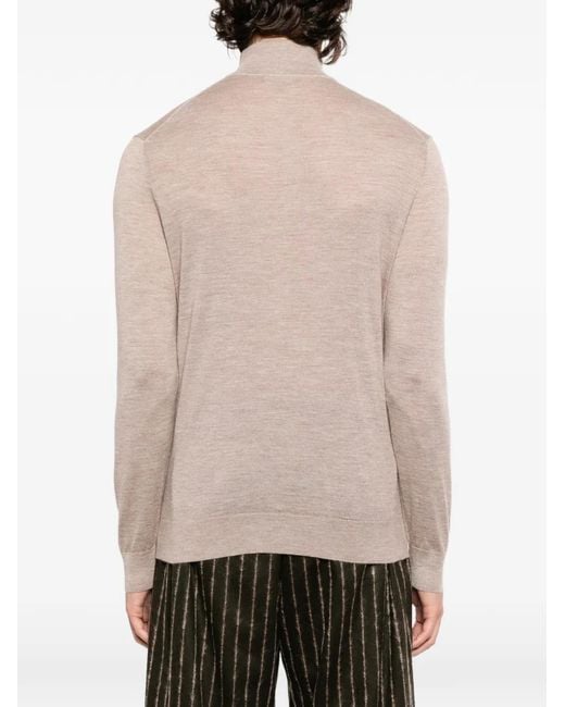 N.Peal Cashmere Regent Oberteil Mit Reißverschluss in Natural für Herren