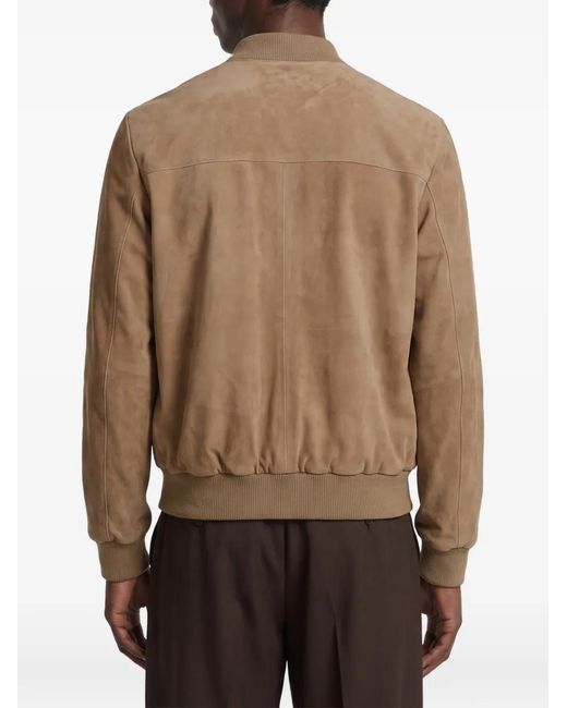 Arma Brown Didier Suede Bomber Jacket for men