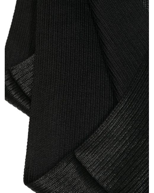 Julius Ribbed Circular-Design Scarf in Black for Men | Lyst