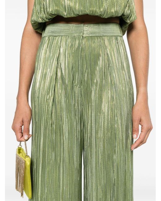 Pantalon plissé à coupe droite Sabina Musayev en coloris Green