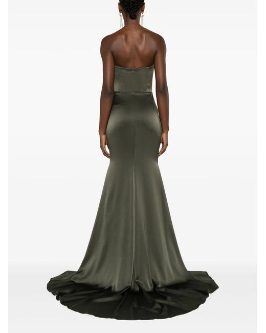 Alex Perry Black Strapless Floor-Length Gown
