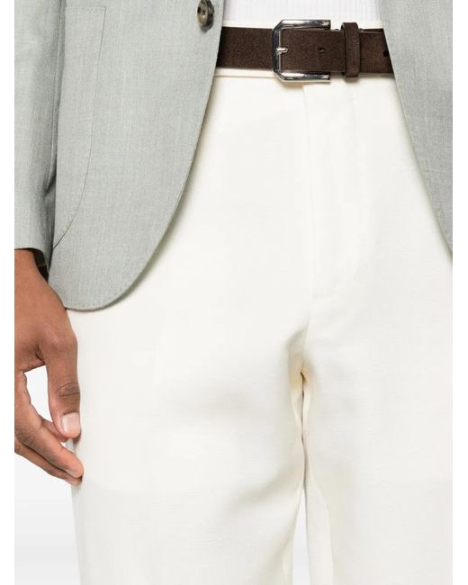 Lardini White Straight Trousers for men