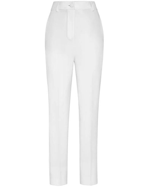 Philipp Plein White Cady Office Trousers