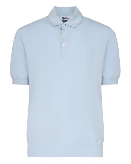 Galiana Blue Cotton Polo Shirt for men