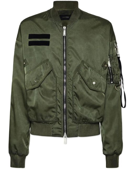 メンズ DSquared² マルチポケット ボンバージャケット Green