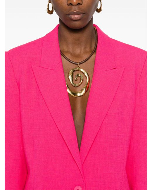 Ba&sh Pink Single-Breasted Blazer