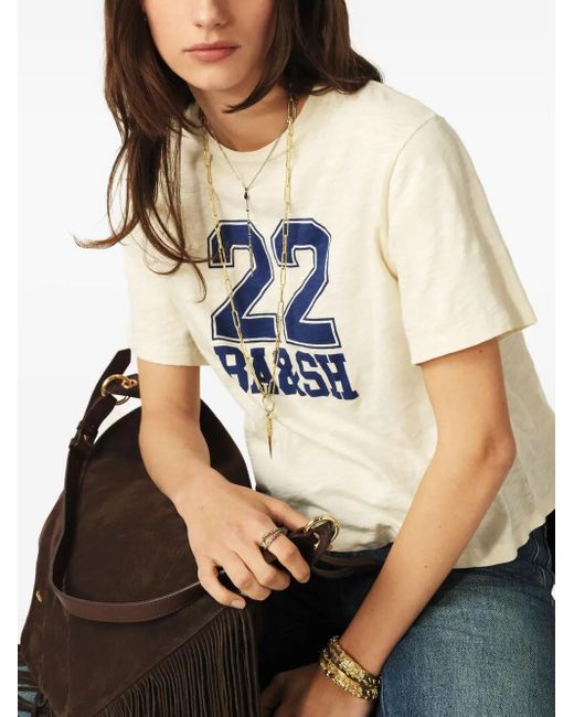 Ba&sh Blue T-Shirt mit Print