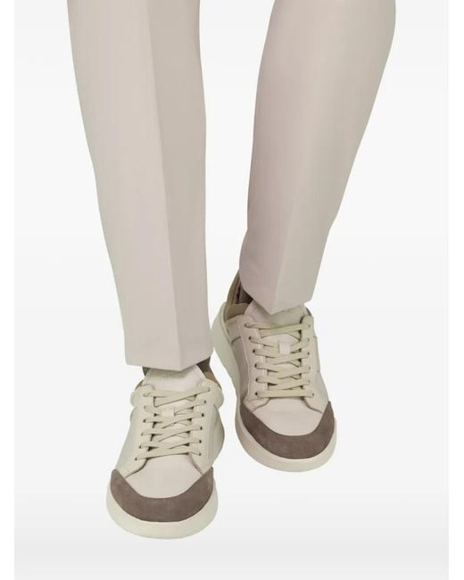 Boggi White Nimbus Leather And Technical Fabric Trainers for men