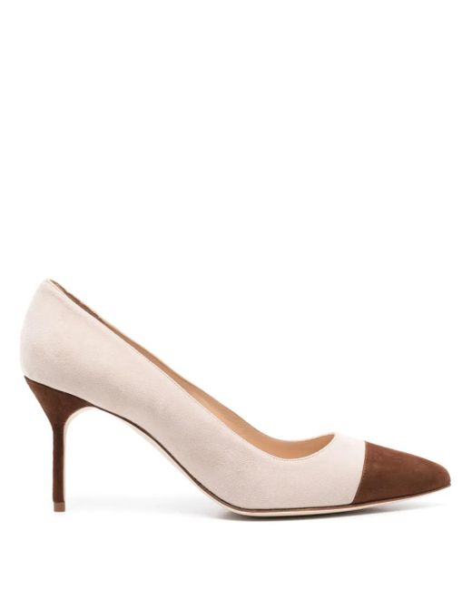 Manolo Blahnik Pink 70Mm Capcour Pumps