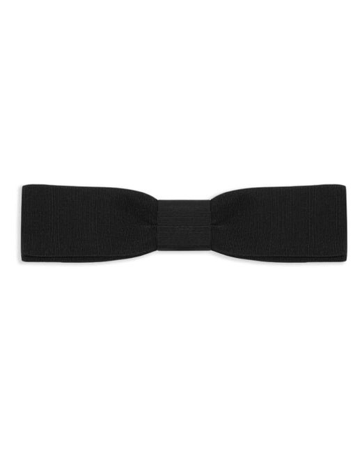 Saint Laurent Black Ribbed Effect Bow Tie for men