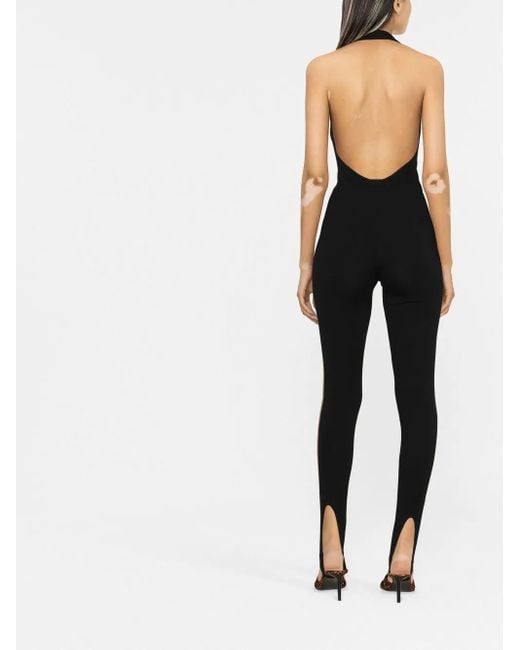 Saint Laurent Black Halterneck Open-Back Jumpsuit