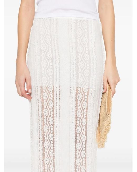 Charo Ruiz White Apate Long Skirt