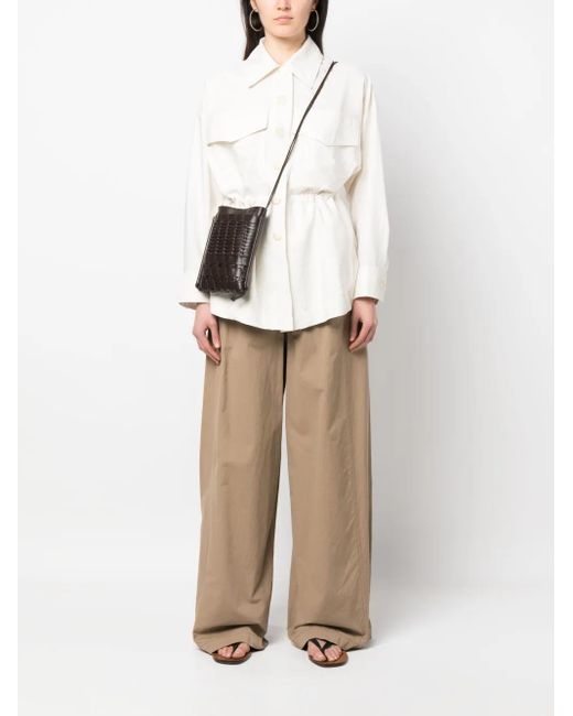 Joseph White Welbeck Drawstring Shirt Jacket