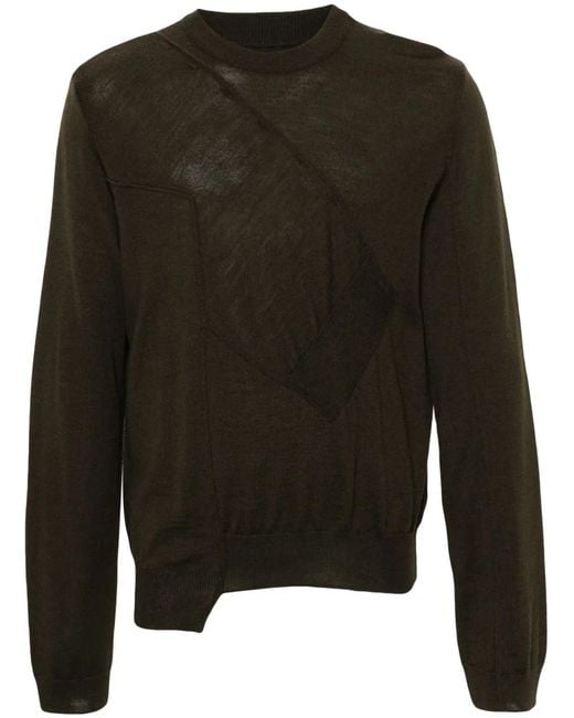 MM6 by Maison Margiela Black Panelled Sweater for men