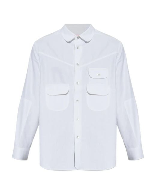 KENZO White Cotton Shirt for men
