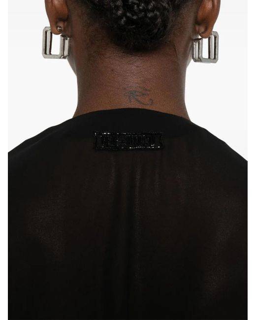 The Attico Blouse Met V-Hals En Franje in het Black