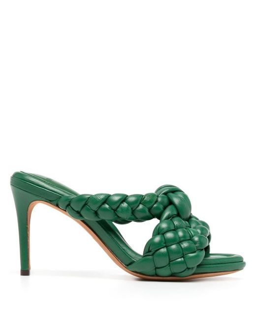 Alexandre Birman Carlotta Braided Leather Sandals in Green | Lyst UK