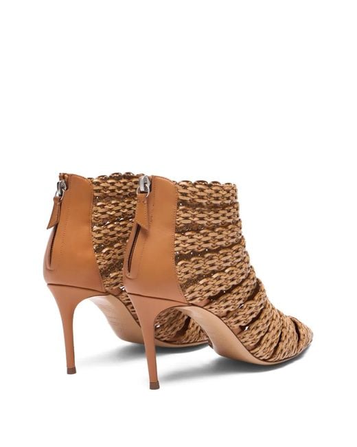 Casadei Brown Point-Toe Heeled Boots