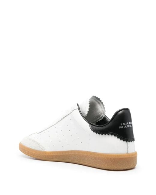 Isabel Marant White Bryce Leather Sneakers