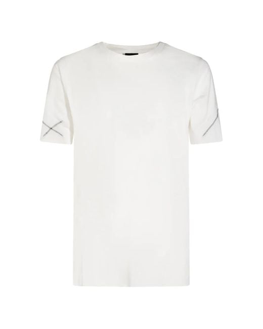Thom Krom White Exposed-Seam T-Shirt for men