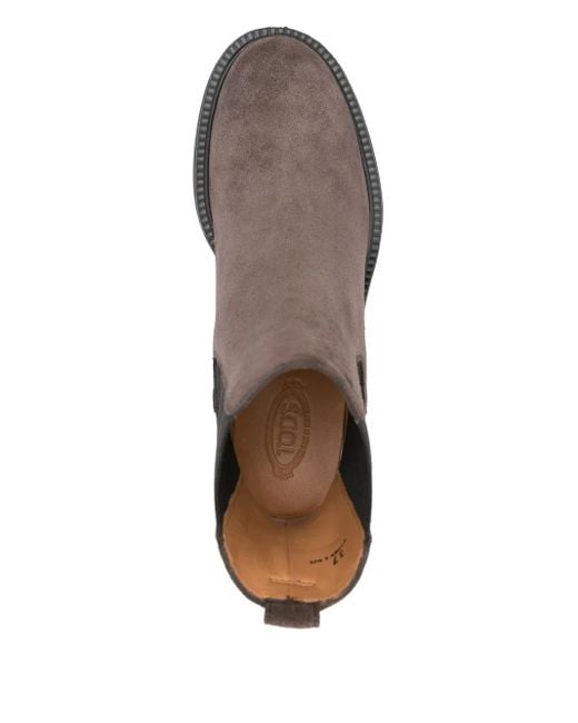 Tod's Brown Leather Ankle Boots