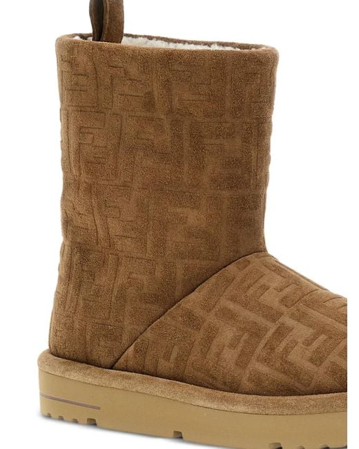 Fendi Brown Stiefel mit FF-Motiv