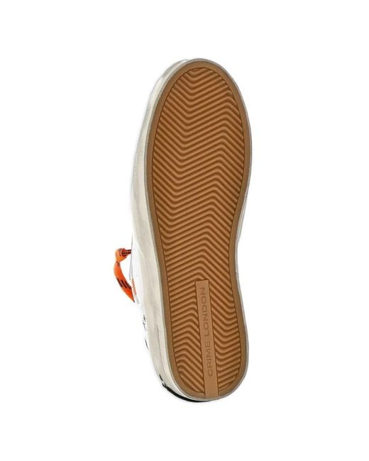 Crime London White Baskets À Lacets Sk8 Deluxe À Empiècements for men