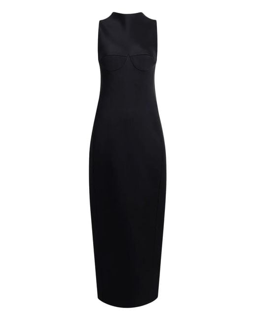 Khaite Black Shoshanna Bustier-Shape Maxi Dress