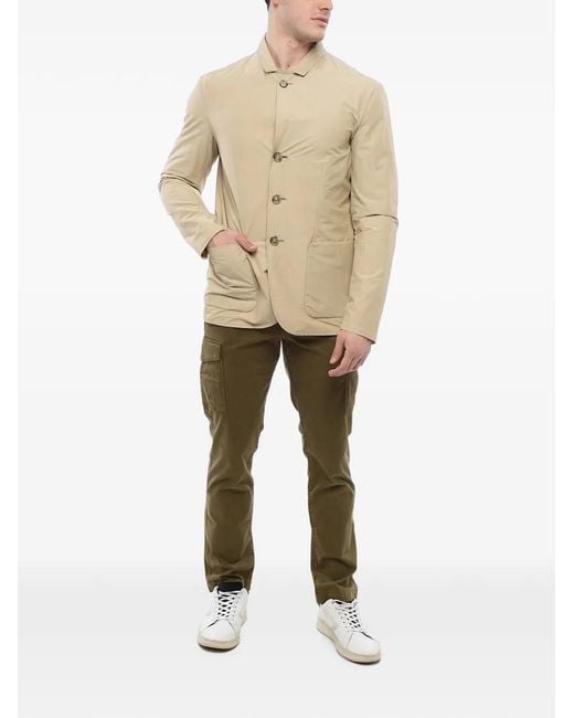 Woolrich Natural Veste Boutonnée À Poches Plaquées for men