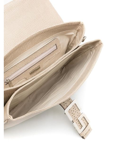 Sarah Chofakian Bolsa Leather Clutch Bag in Natural | Lyst