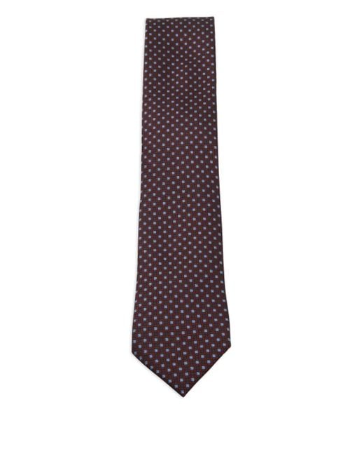 Zegna Geometrisch gemusterte Krawatte in Purple für Herren