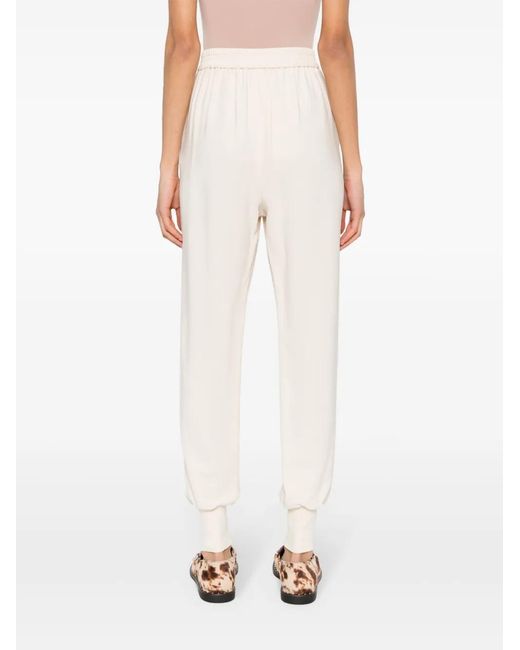 Stella McCartney Natural Elasticated Slim-Cut Track Pants