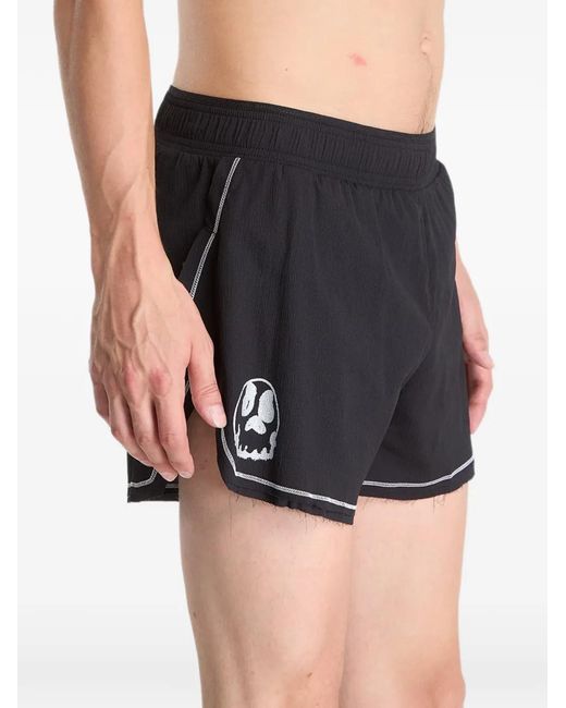 Y-3 Black Chito Graphic-Print Side-Slit Shorts for men