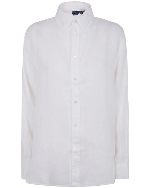 Polo Ralph Lauren White Linen Shirt