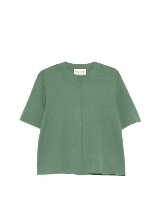Bompard Green Loose-Fit Round-Neck T-Shirt