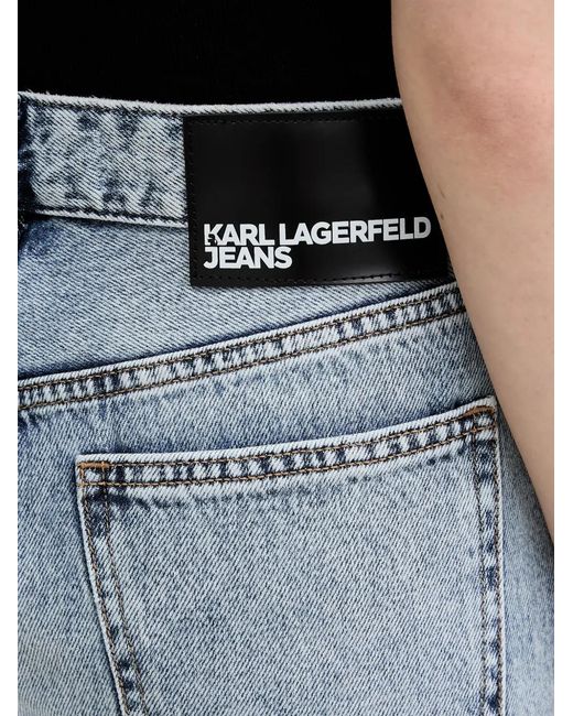 Karl Lagerfeld Blue Slit-Detail Jeans