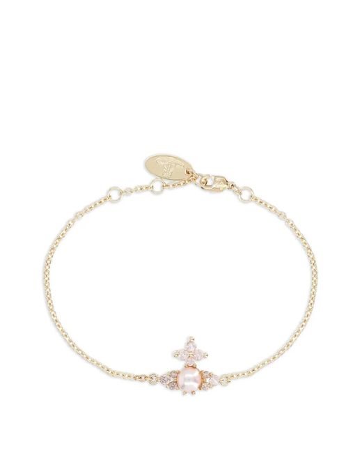 Vivienne Westwood Metallic Bracelet Feodora Orb Serti De Cristaux