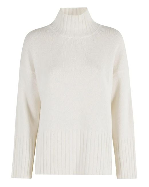 Maglione A Coste A Collo Alto di Barbour in White