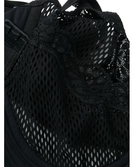 DSquared² Black Net Balconette Bra