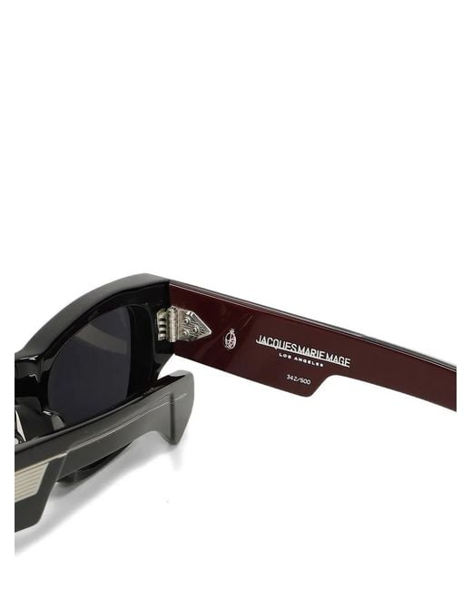 Jacques Marie Mage Black Square-Frame Sunglasses