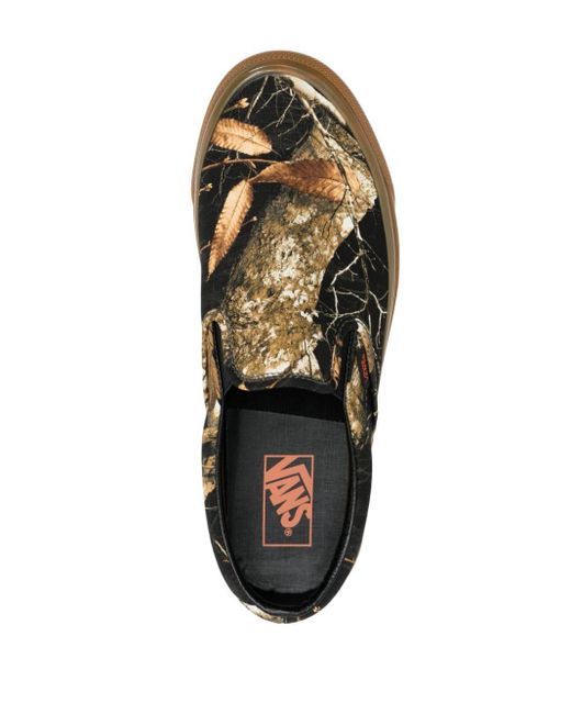 Vans Brown X Realtree Slip-on Sneakers for men