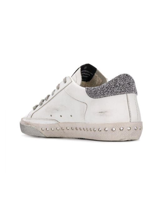 Golden Goose Deluxe Brand Goose Swarovski Crystal Superstar Sneakers in White - Lyst