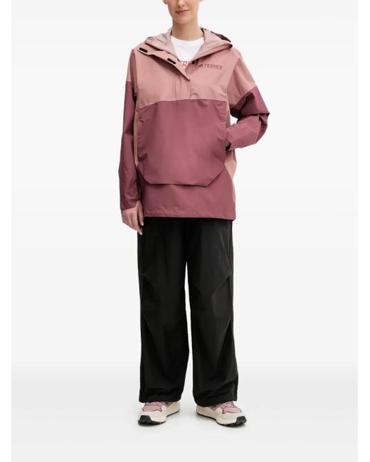 Adidas Terrex バイカラーフーデッドジャケット Red